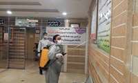 گندزدایی سطوح در قسمت های مختلف خط مقدم مبارزه با کرونا